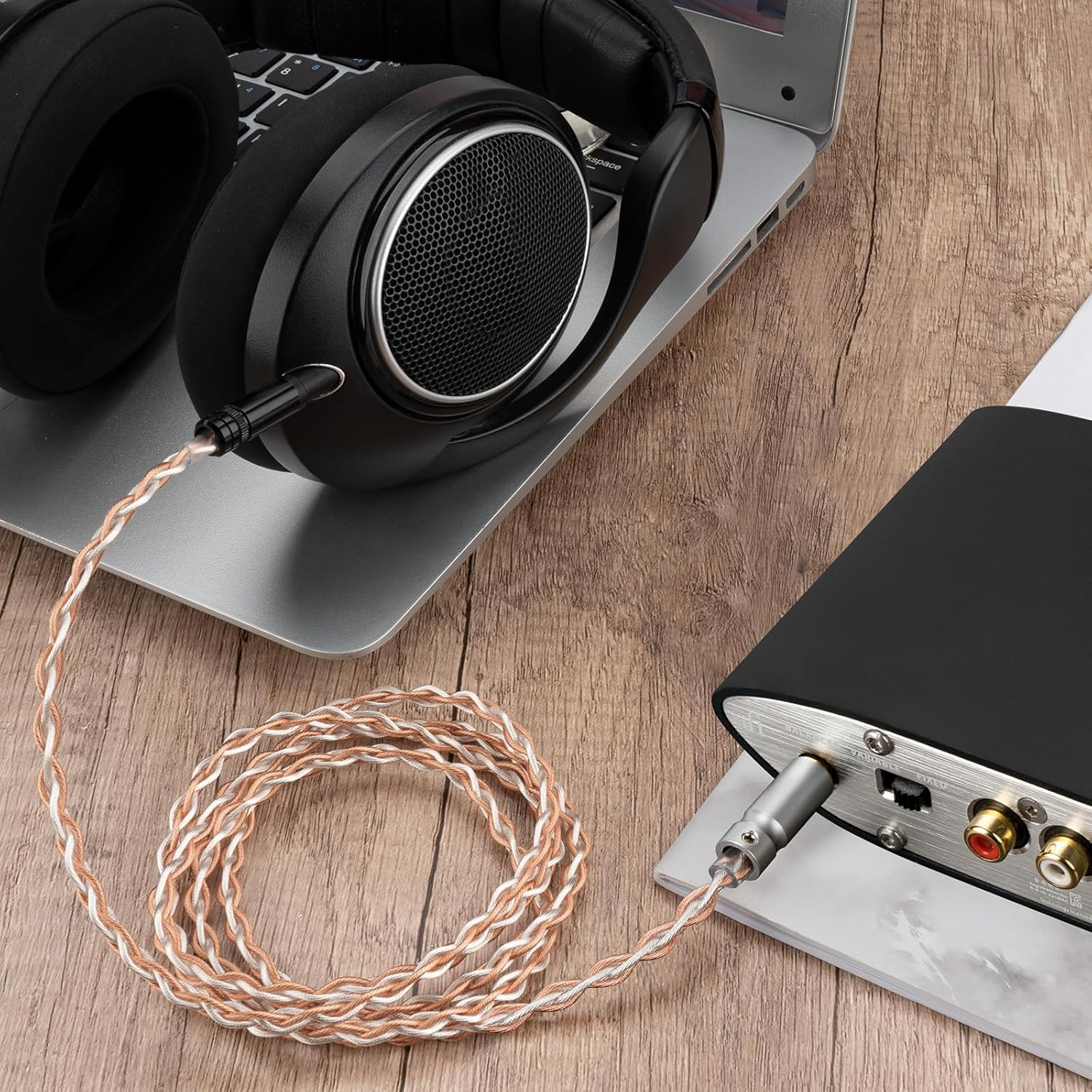 Geekria Apollo Silver-Plated Upgrade 4.4Mm to 2.5Mm Audio Cable Compatible with Sennheiser HD620S HD599 HD598 HD560S HD400PRO HD579 HD569 HD550 HD505, Replacement Cord (4.9 Ft/1.5 M) image number 4