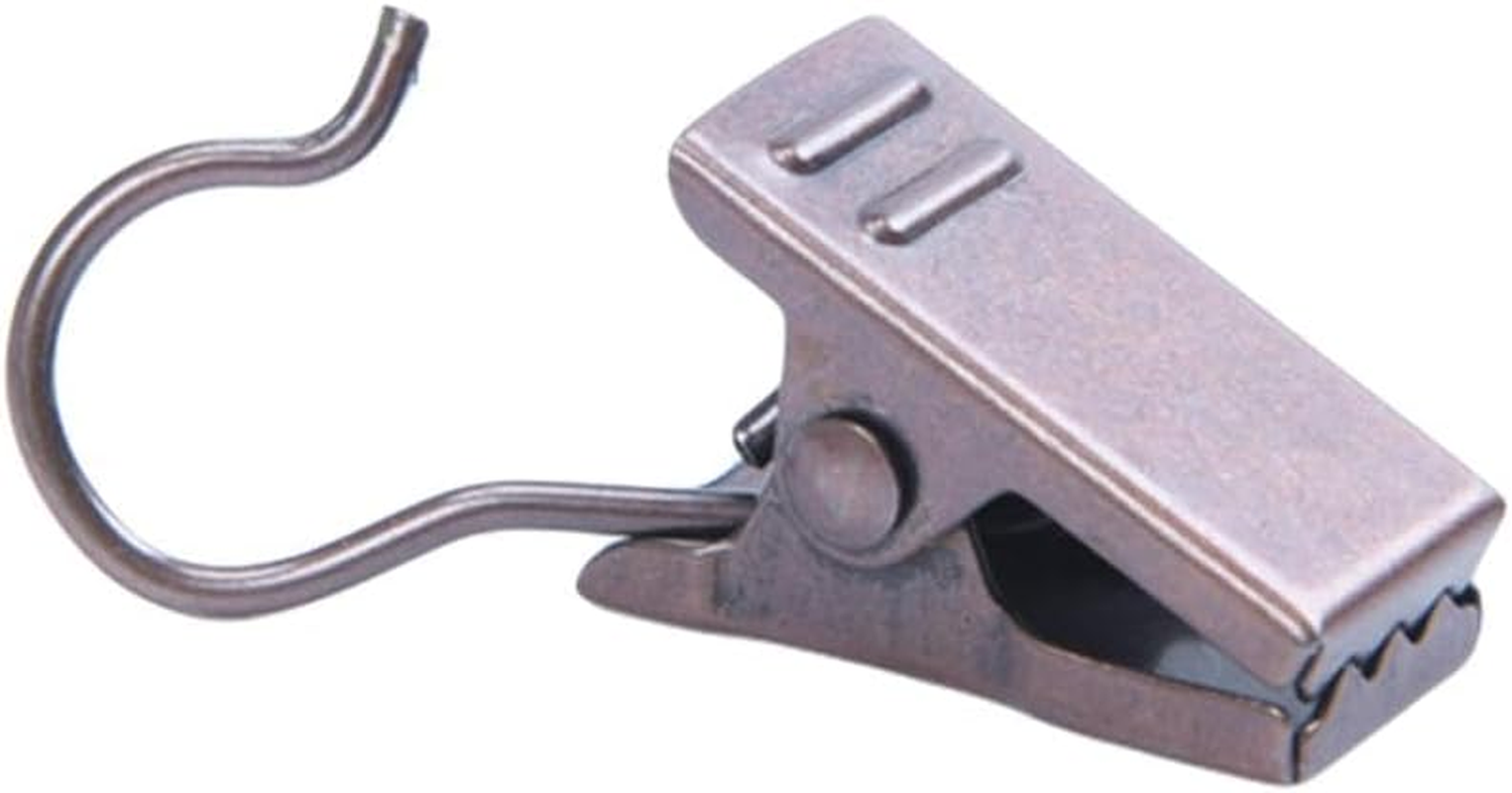 AIMALL 50 PCS Heavy Duty Curtain Clip Hooks - Stainless Steel Shower Curtain Clips, Load-Bearing Paint Clip Buckles, Durable and Strong