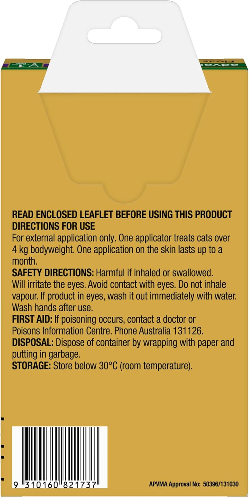 Advantage Fleas for Cats over 4Kg - 1 Pack