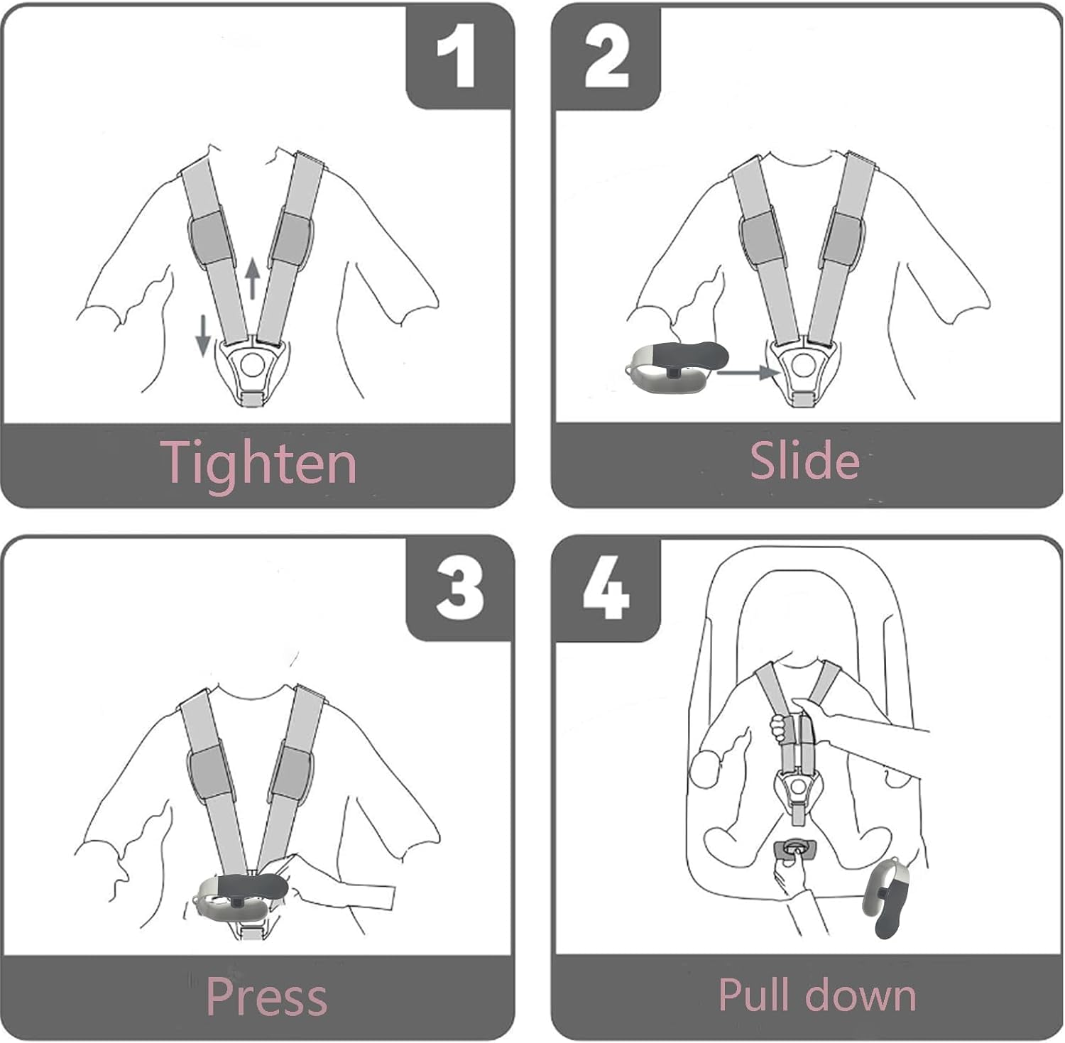 Car Seat Buckle Release, Easy Release Child Seat Buckle Seat Belt Buckle Protection Lock Release Key, Car Seat Release Aid image number 1