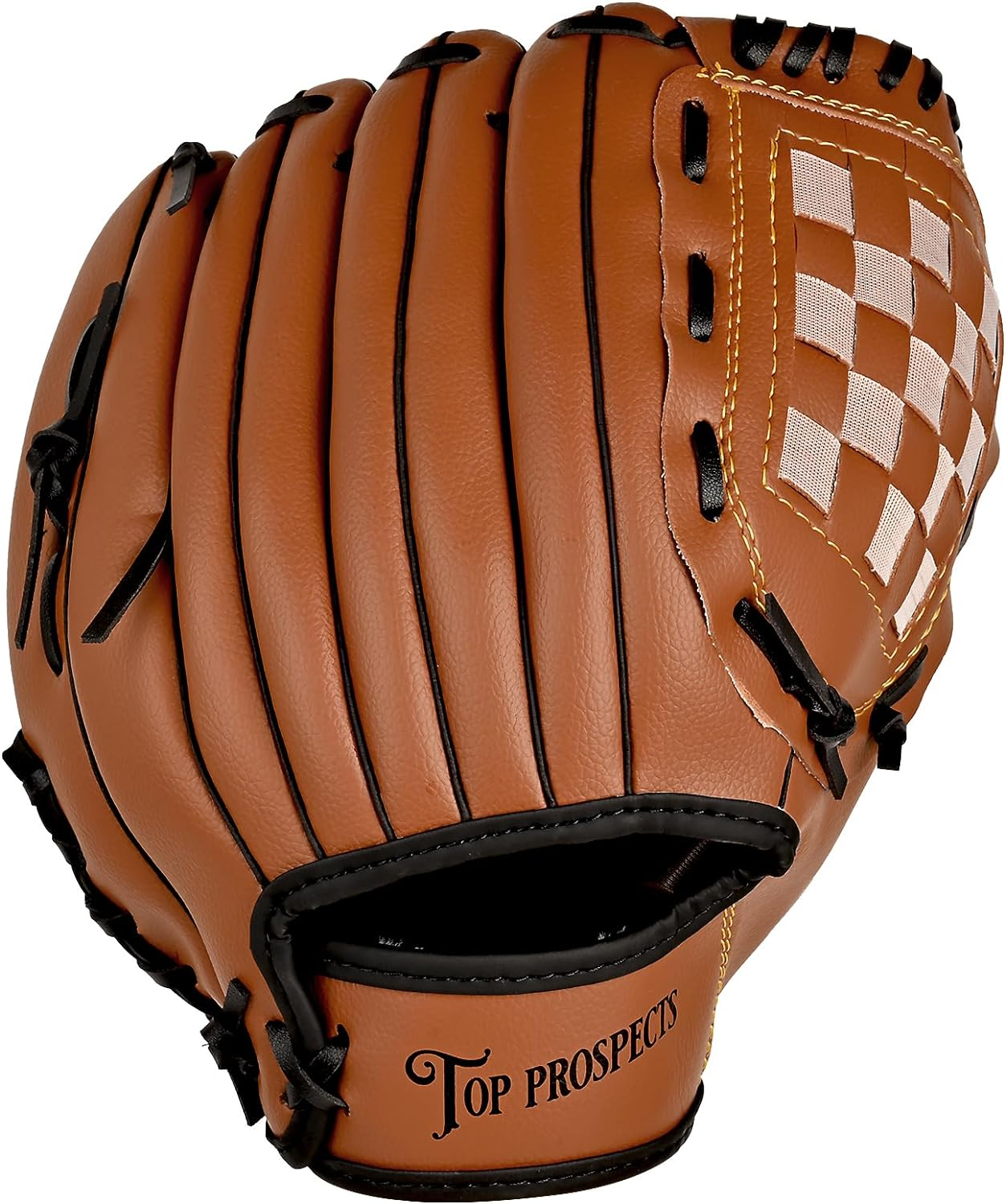 Top Prospects Premium Leather Baseball Glove with Free Baseball &ndash; Ideal for Youth & Softball &ndash; Durable Baseball Mitt for All Positions image number 3