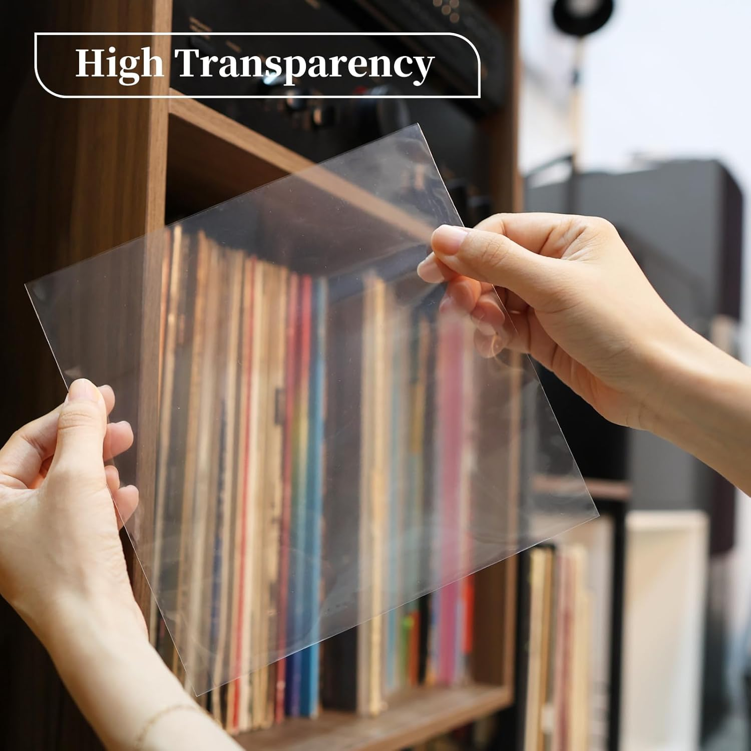 Sdroceryam 7 Inches Vinyl Record Outer Sleeves, 50Pcs Clear EP Album Covers Anti- Static Outer Sleeves for 45 RPM Record Collection Protection image number 3