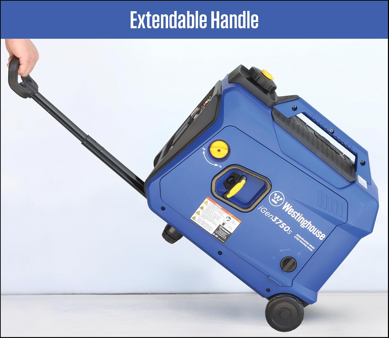 Westinghouse Igen3750S Digital Inverter Generator - 3000W Running/3750W Starting, Electric Start,100% Pure Sine Wave, Ideal for Outdoor Adventures and Home Backup Power Supply &ndash; Blue image number 6