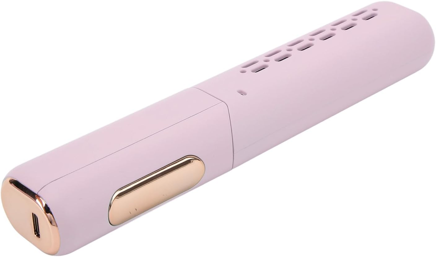 Portable Straightening Brush, Cordless Hair Straightener 2000Mah for Travel (Purple) image number 1