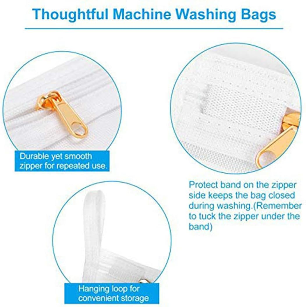 Delicates Laundry Bags, 3 Pack Fine Mesh Wash Bags with Premium Zipper, Durable Delicates Bag for Washing Machine, Laundry Bags for Blouse,Hosiery,Stocking, Underwear,Sweaters image number 3
