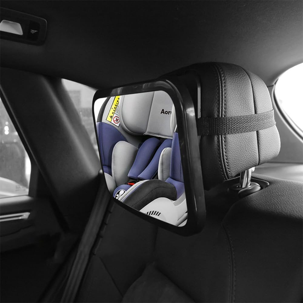 Baby Car Mirror &ndash; Adjustable Wide-Angle Acrylic Shatterproof Rear View Mirror for Back Seat, Durable Car Seat Mirror for Infants & Toddlers, Wide Rearview & 360&deg; Rotation, Easy Assembled image number 2