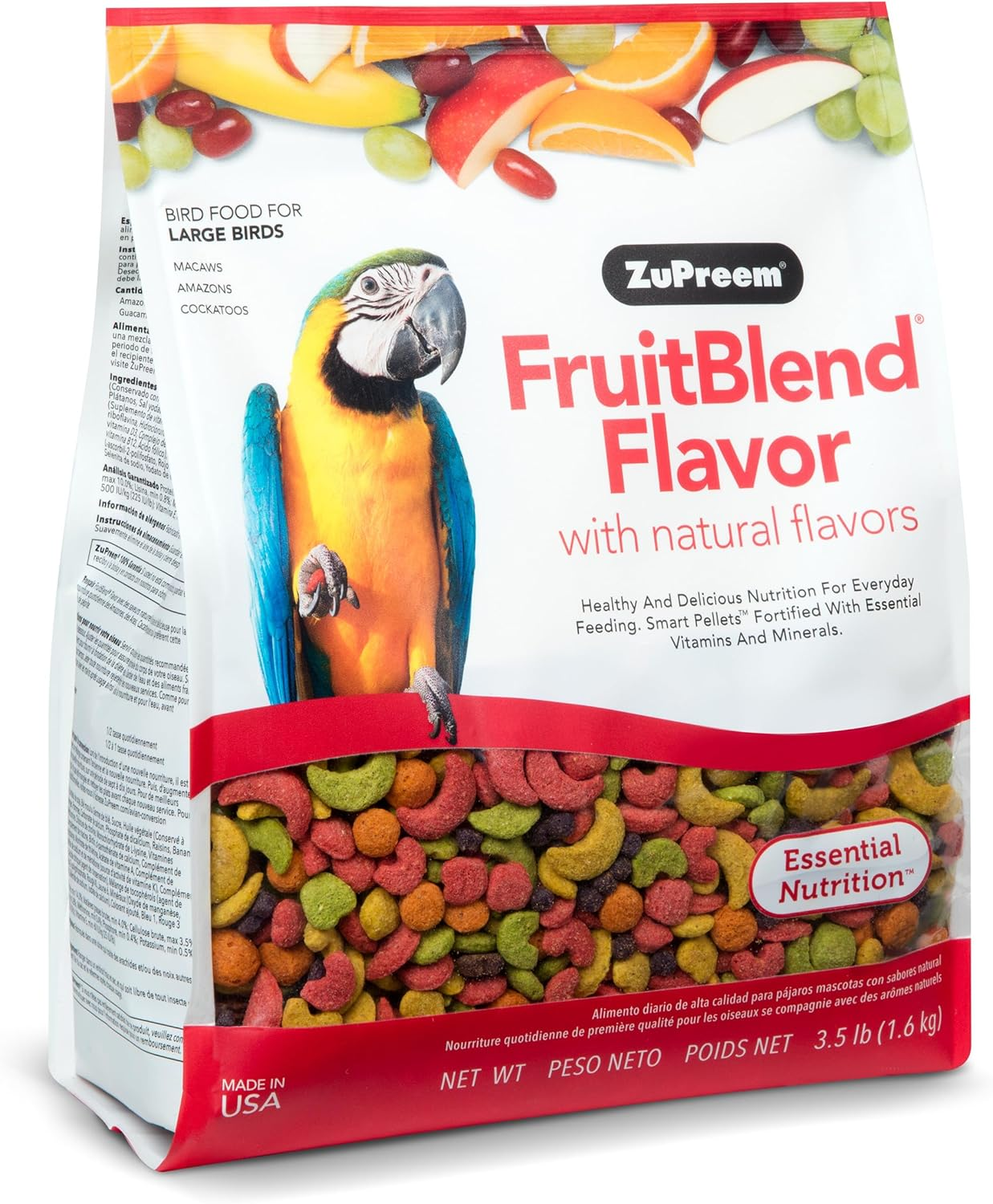 Zupreem Fruit Blend Diet for Large Birds, 3.5-Pound image number 3