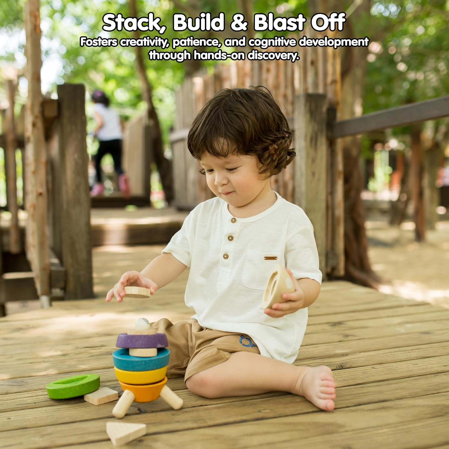 Plantoys - Stacking Rocket