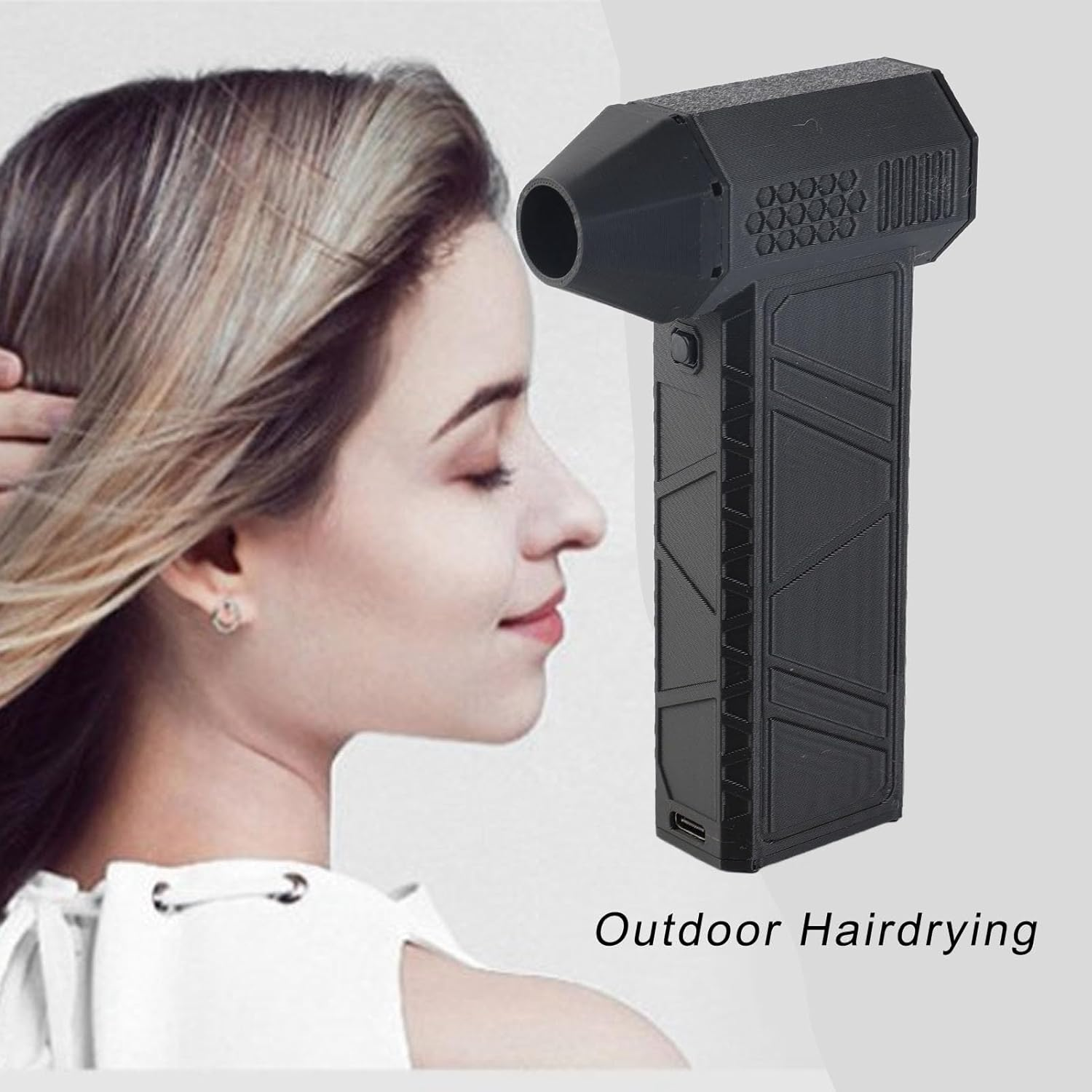 Compressed Air Duster, 3 Gear Adjustable 300000RPM Electric Jet Blower, Rechargeable Cordless Air Blower, for Computer Keyboard Outdoor House Car Fast Charge image number 3