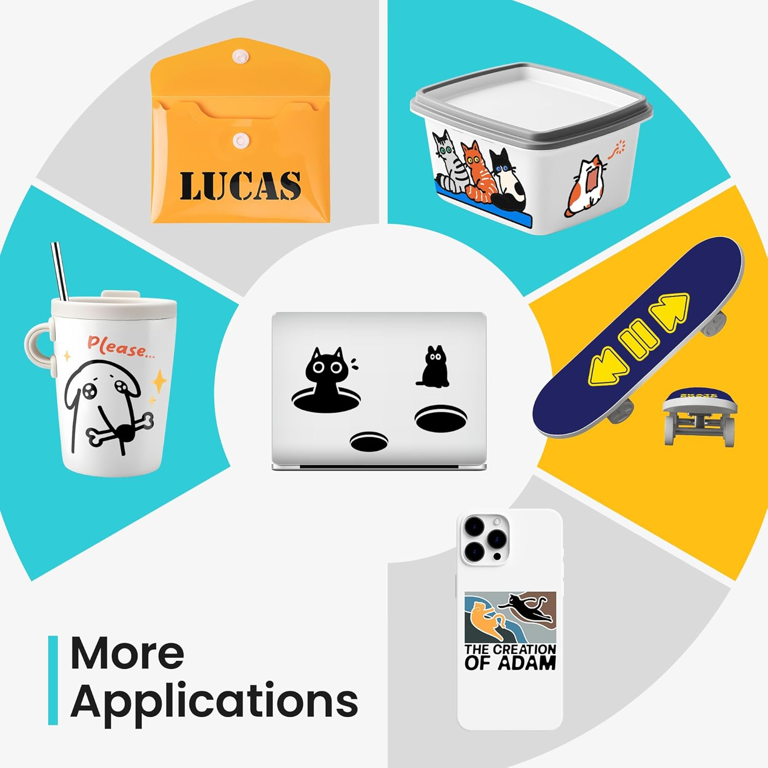 Likcut Glossy Black Permanent Vinyl - 12" X 50 FT Black Adhesive Vinyl Roll Compatible with Cricut Machines, Silhouette Cameo for DIY Home Decor, Commercial, Decals and Signs image number 6