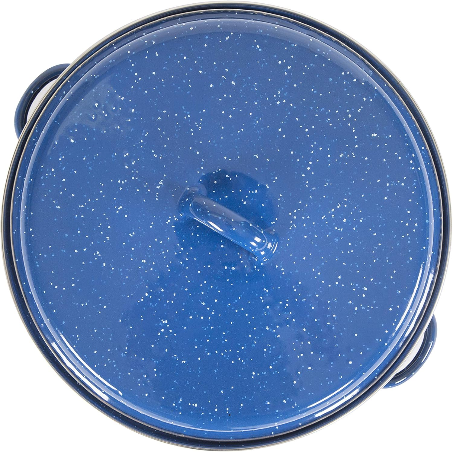 Stansport Enamel Cook Pot with Lid, 5 Quart, Blue/White image number 2