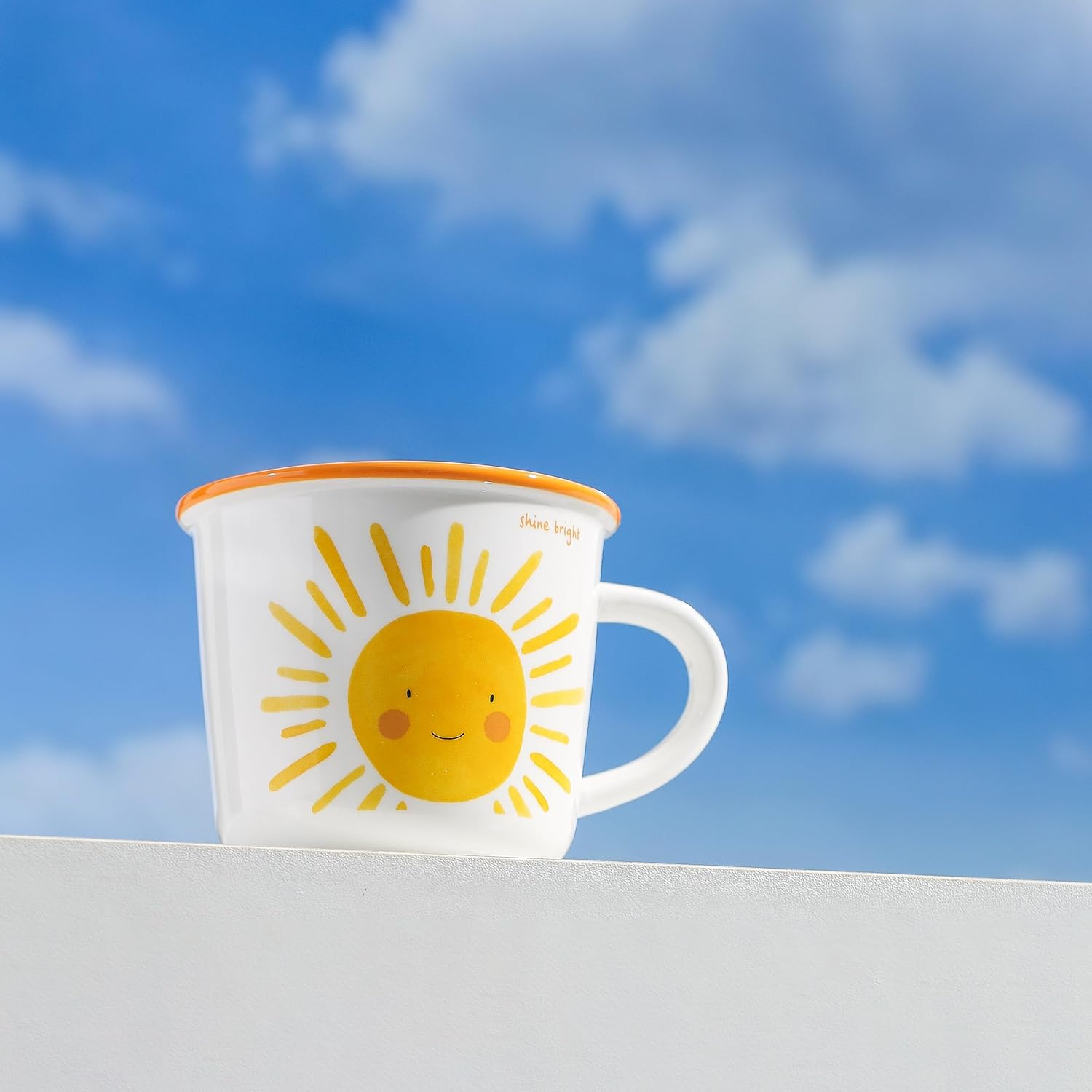 Cute Sunshine Mug 380Ml Good Morning Ceramic Cup with Handle Coffee Tea Milk Water Mug for Men Women Dishwasher and Microwave Safe
