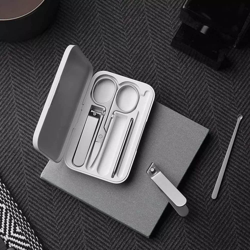 XIAOMI Mijia 5Pcs Portable Fingernail Toenail Manicure Pedicure Magnetic Absorption Stainless Steel Nail Clipper Se image number 2