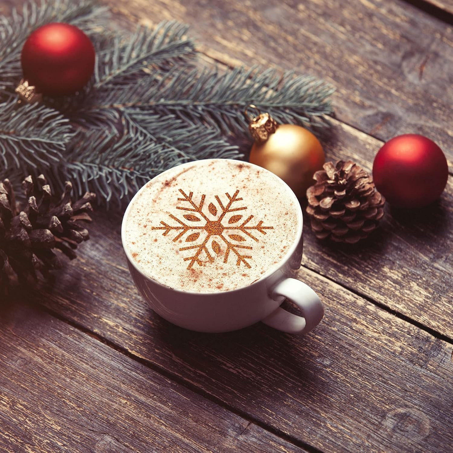 30 Pieces Christmas Cookie Stencils Templates Decorations Christmas Coffee Baking Painting Mold Tools Plastic Cookie Coffee Decorating Stencils Reusable Xmas Baking Tools for Christmas Baking DIY image number 2