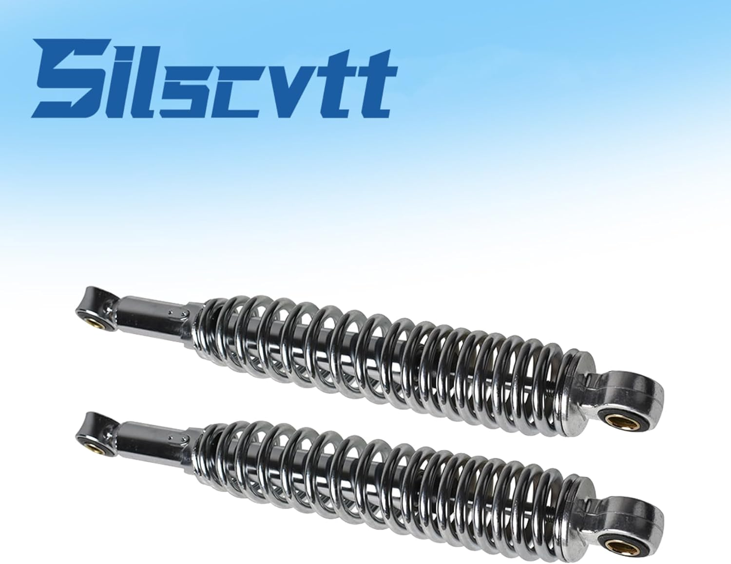 Silscvtt Chrome Eye to Eye Shocks 335Mm (13 1/8Inch) Replacement for Honda S65 CL CT70 XL75 CL90 CT90 CM90 S90 CM91 CT110 Silver image number 1