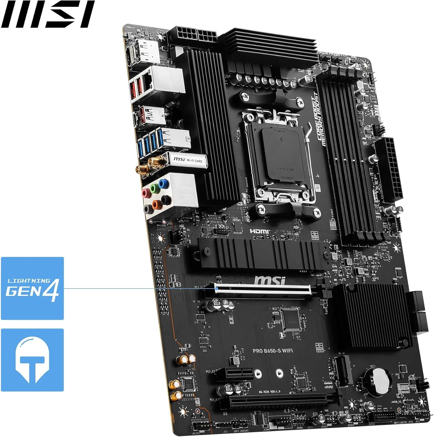 MSI AM5 ATX PRO B650-S WIFI DDR5 Motherboard image number 5