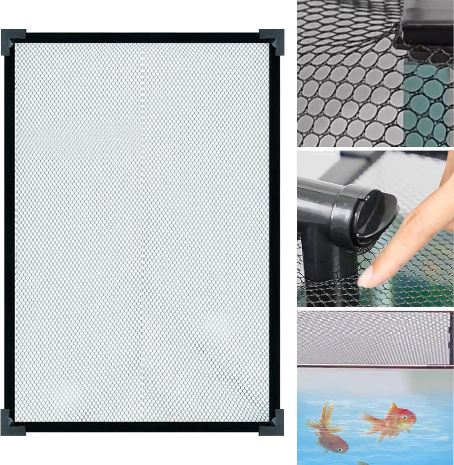 Baoblaze Aquarium Screen Net, Mesh Screen Net, Durable DIY Replacement Net, Aquarium Top Cover, Air Screen Net, Anti-Bounce Aquarium Screen image number 4