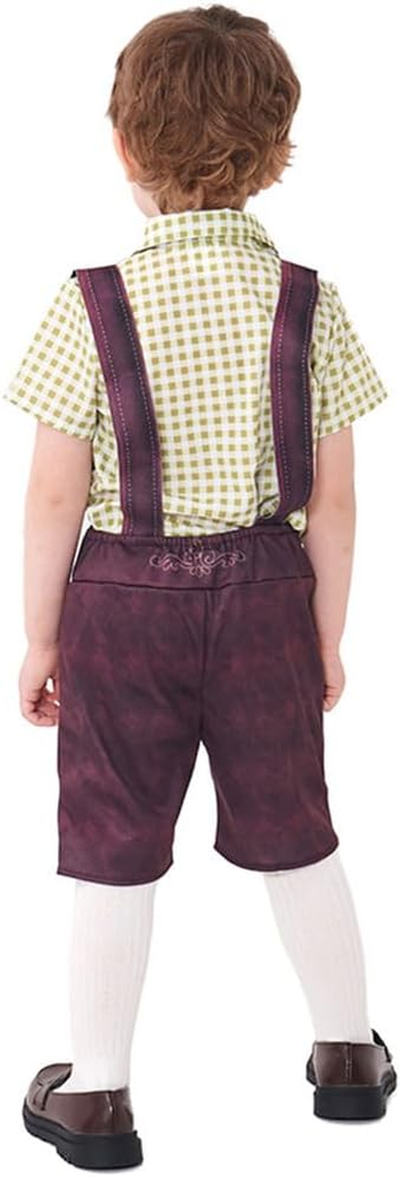 IBTOM CASTLE Toddler Boys Oktoberfest Costume Lederhosen Shorts German Bavarian Halloween Beer Festival Dress up Outfit Set