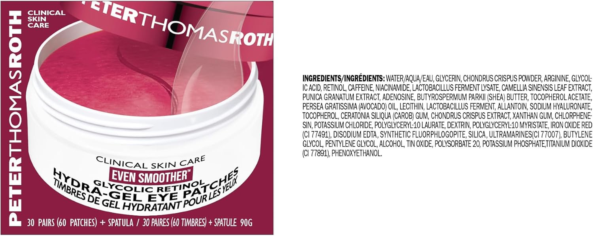 Even Smoother&trade; Glycolic Retinol Hydra-Gel Eye Patches, Under-Eye Patches with Glycolic Acid and Retinol, Treats Tiny Bumps, Texture, Fine Lines and Wrinkles under the Eye Area image number 1