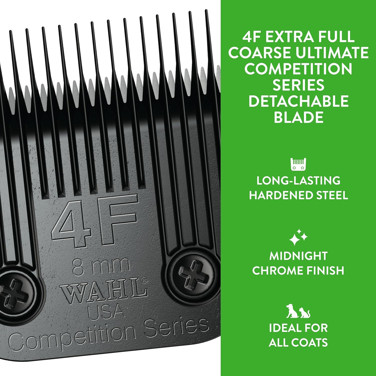 Wahl Professional Animal #4F Extra Full Coarse Ultimate Competition Series Detachable Blade with 5/16-Inch Cut Length (#2375-500),Black image number 3