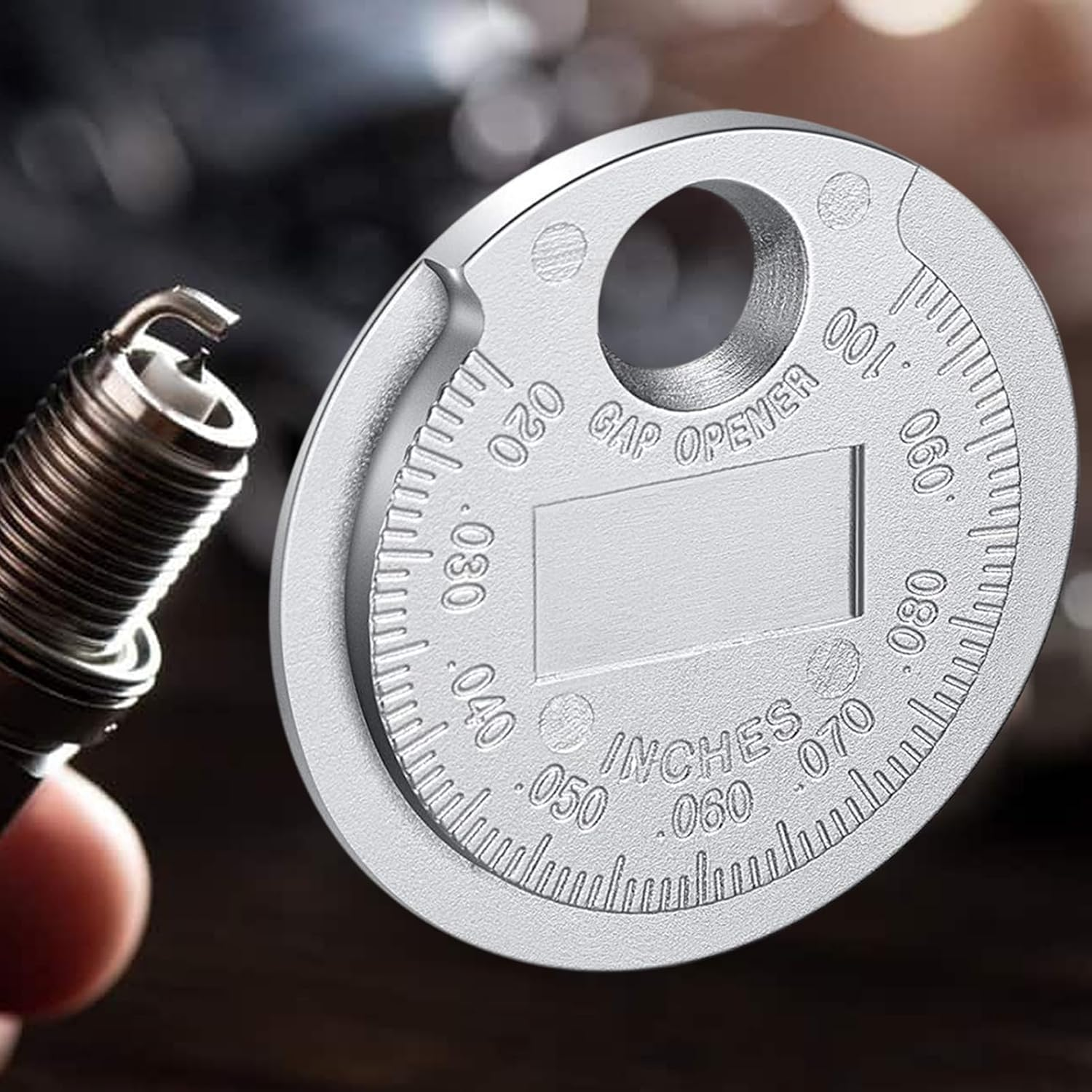 Lmyit Spark Plug Gap Tool,0.6-2.4Mm Metal Spark Plug Measuring Gauge | Accurate Tester Car Accessories for Automotive Engine Lawn Mower Road Farm Equipment Vehicles Driver Travel