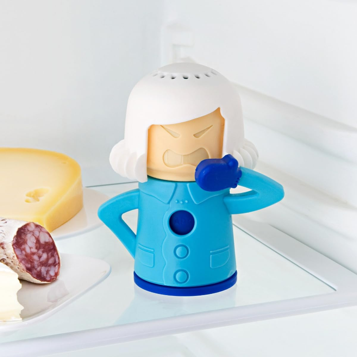 AIMALL 2PCS Angry Mom Microwave Cleaner, Cool Refrigerator Freshener, Creative Kitchen Gadget, Odor Eliminator, Effortless Cleaning Tool, 5.5 Inch Height, Non-Toxic image number 2