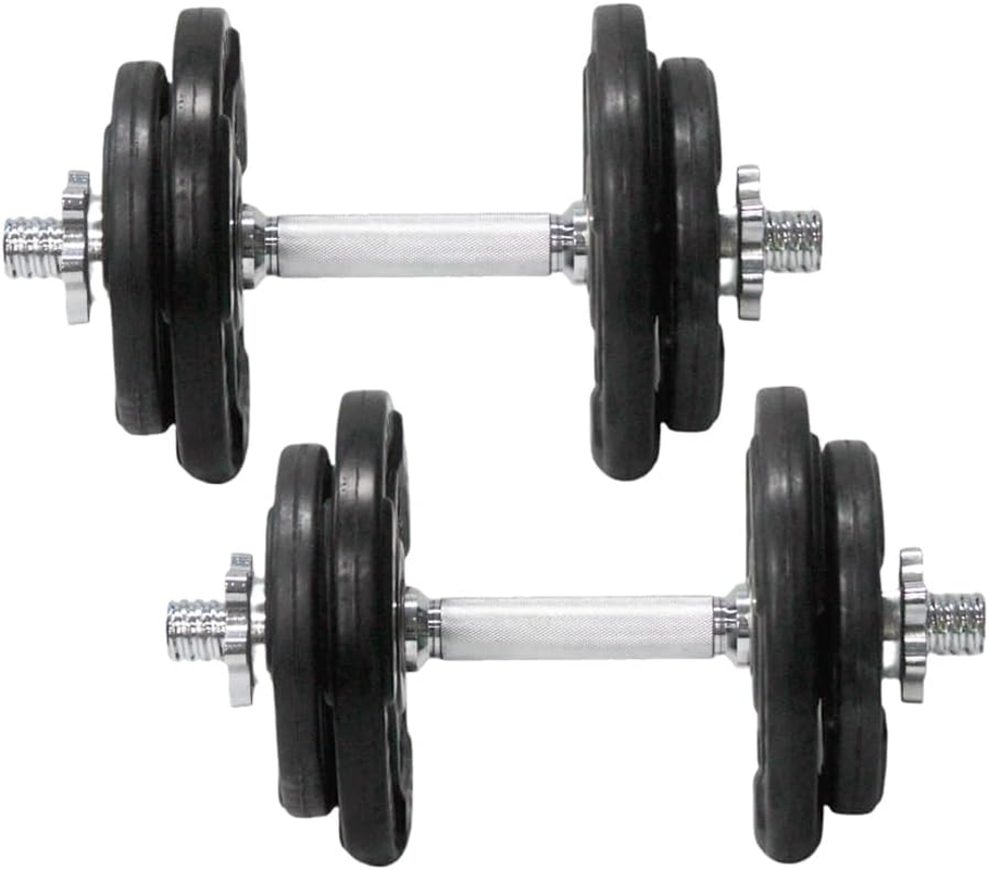 Adjustable Dumbbells Pair, 20KG-60KG Combined Weight, Premium Rubber Weights Set for Full Body Workout, Anti-Roll & Non-Slip Grip Home Fitness Equipment, Quiet & Floor-Safe Gym Weights