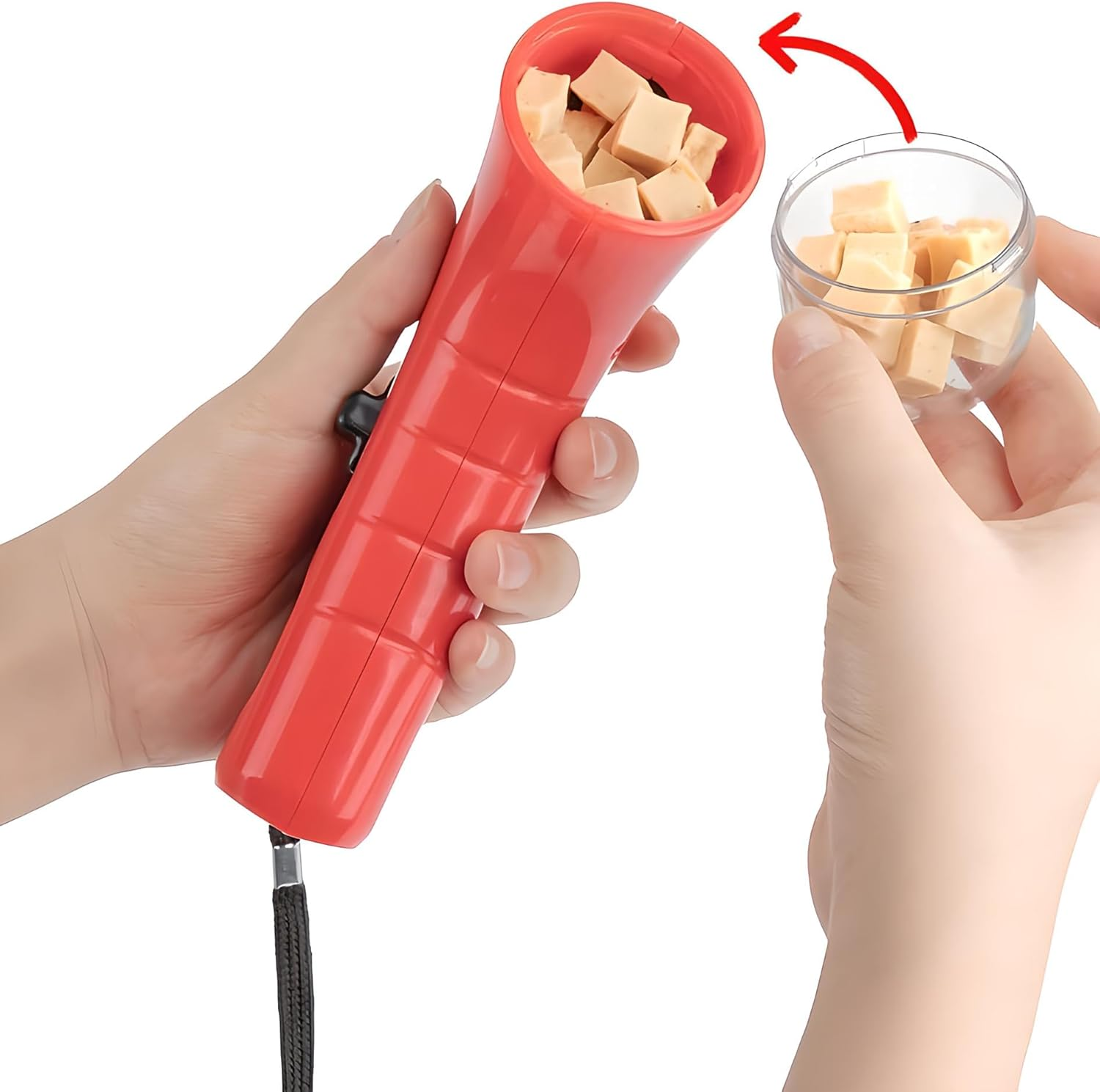 Tasmegol Cat Treat Gun Shooter Interactive Pet Food Snack Dispenser Launcher Toy for Cats Dog （Red） image number 3