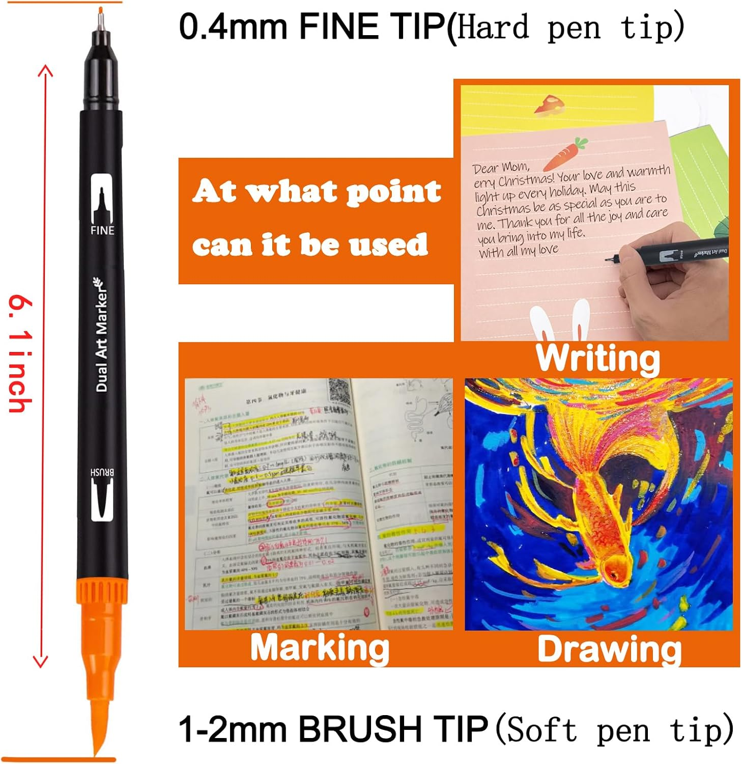 ZDY Dual Brush Pen Art Markers,72 Colored Highlighter Pen Brush and Fine Tip Markers for Kids Adult Coloring Books Bullet Journals Planners, Note Taking Coloring Writing, DIY Card Making image number 1