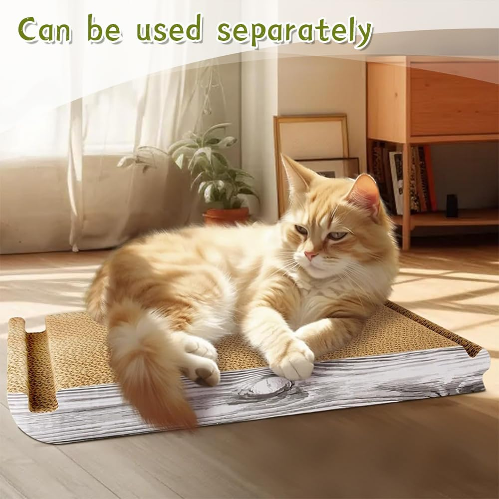 Folding Triangular Cat Scratching Board, Inclined Surface for Scratching, Toy Cat House That Meets Cat'S Stretching Preference, Used to Protect Carpet, Suitable for Indoor Cats and Kittens