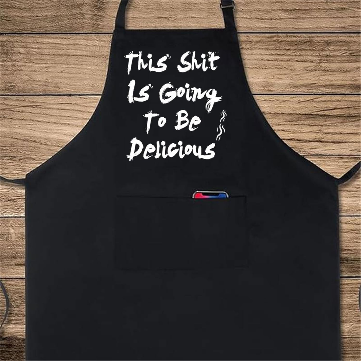 Xolixorium Men&rsquo;S Funny Cooking Apron, BBQ Grilling Apron, 2 Pockets Adjustable Neck Straps, Chef Cooking Gifts image number 2