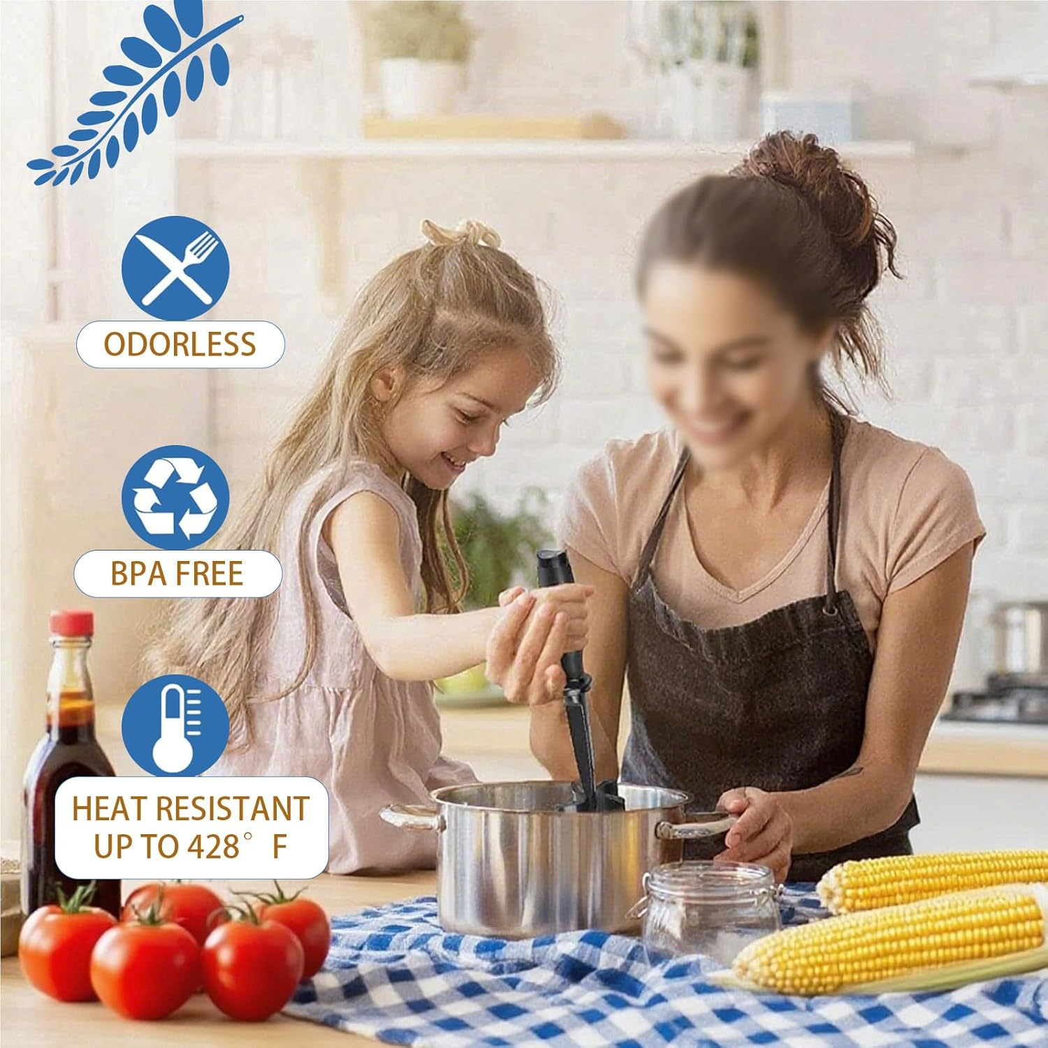 Loimon 5-Blade Meat Chopper & Hamburger Chopper Tool - Premium Heat Resistant Ground Beef Chopper, Frozen Meat Separator & Masher for Vegetables Dishwasher Safe image number 2