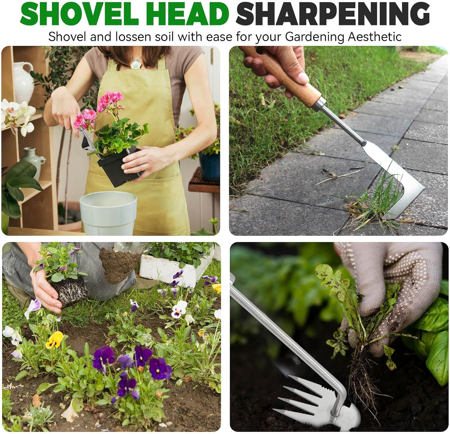 Thickened Stainless Steel Weed Remover Tool, Gardening Hand Tools, Gardening Tools for Men, Garden Tools Set, Weed Accessories image number 2