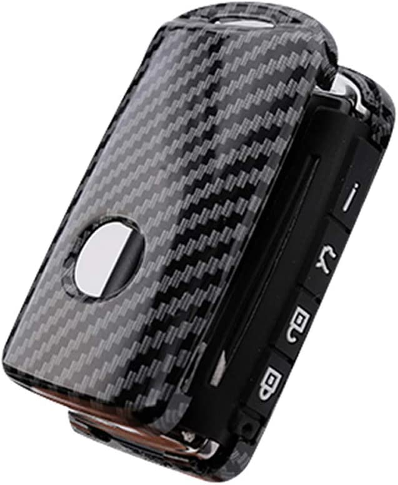 Ontto for Mazda 3 Alexa Car Key Cover Keyring for Mazda 3 CX-30 CX-5 CX-9 Mazda 3 Sedan 2019 2020 Key Fob 3 Buttons Accessories Remote Key Shell Keychain Key Holder Smart Key Protector-Carbon Red A image number 2