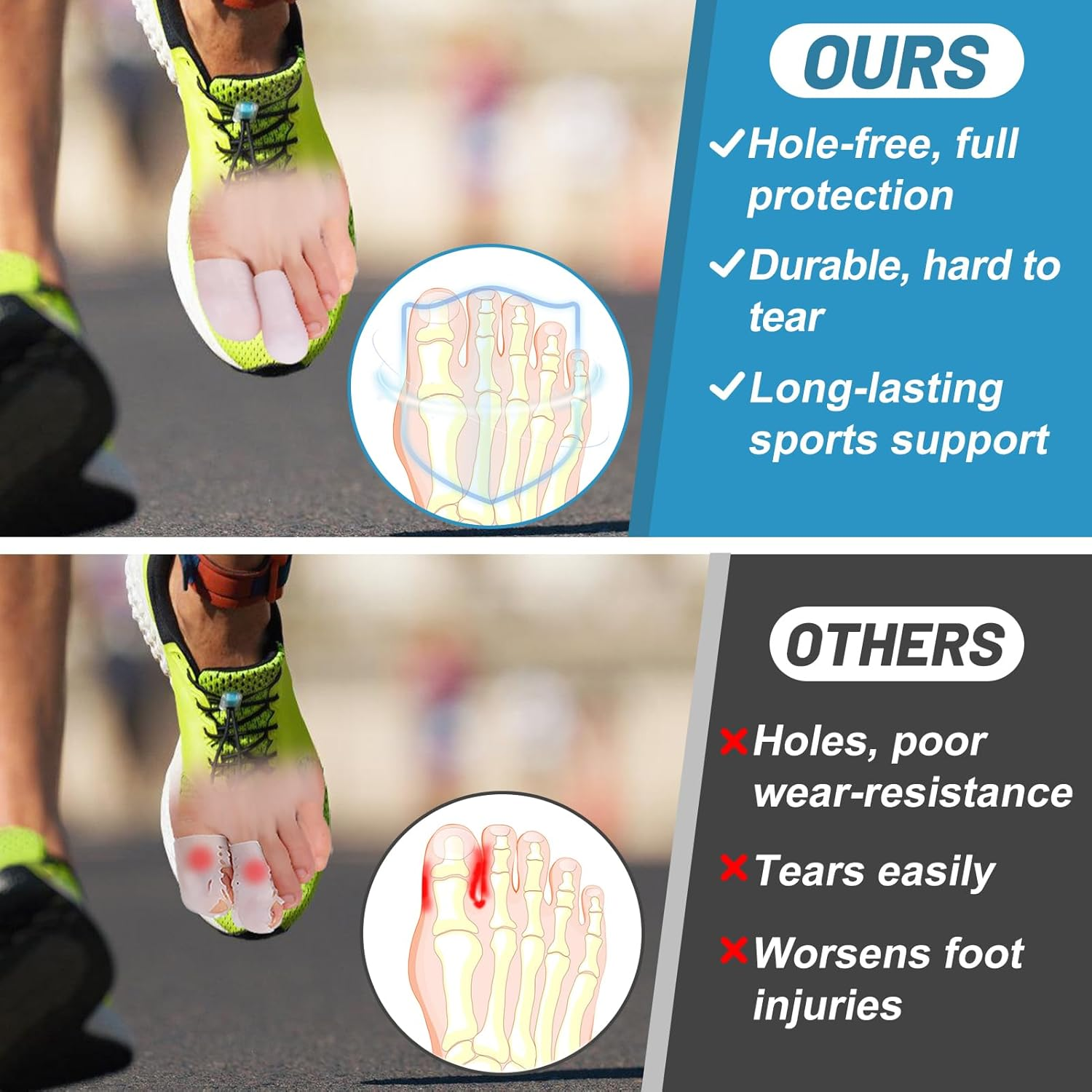 Madholly 20 Pieces Gel Toe Cap, Prevent Callus and Blistering, Silicone Toe Protector for Women and Men image number 1