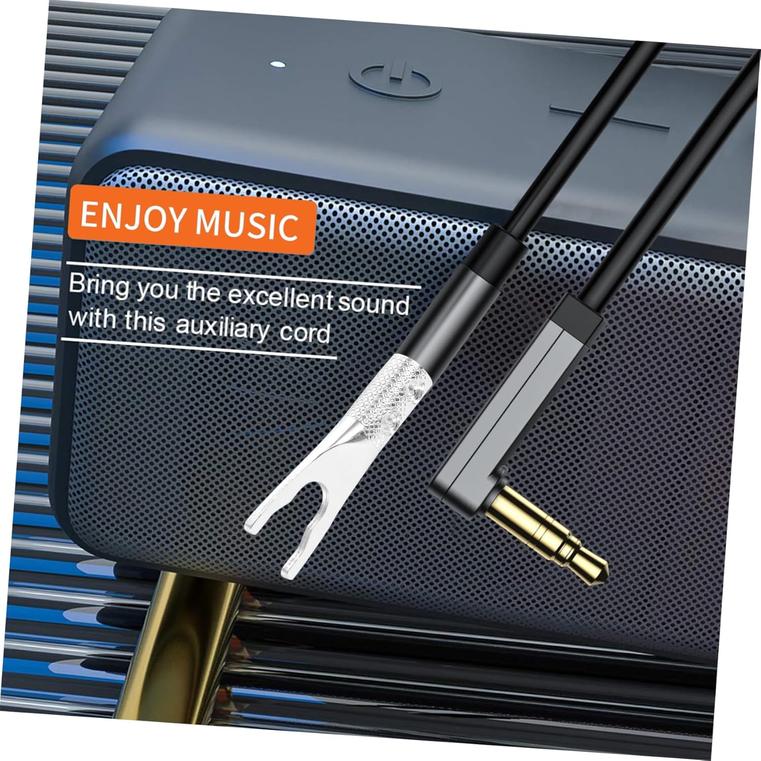 SECFOU Silver-Plated Y Fork Banana Plug Speaker Wire Connector for Audio Amplifier, Dual U-Shaped Audio Adapter Suitable for Home Theater and Hifi Systems image number 1