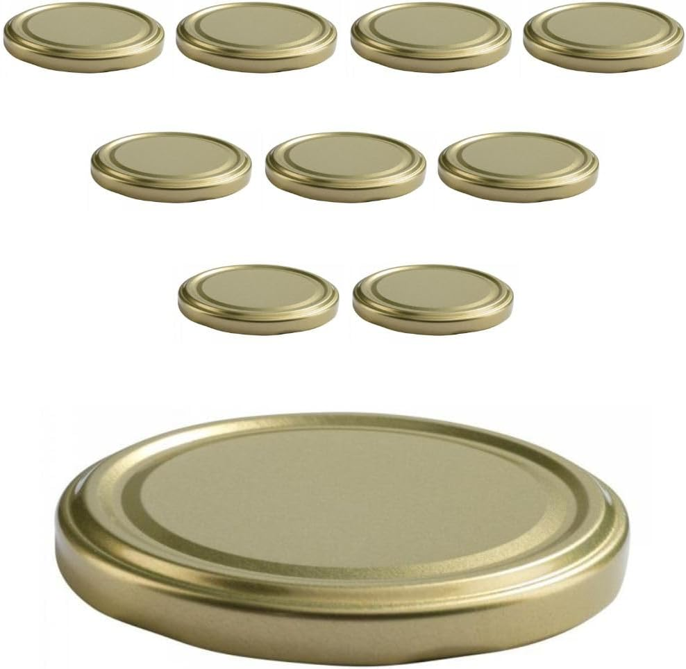Mikken Twist-Off Replacement Lids for Jam Jars 82 X 8.5 Cm Gold Pack of 10 image number 2