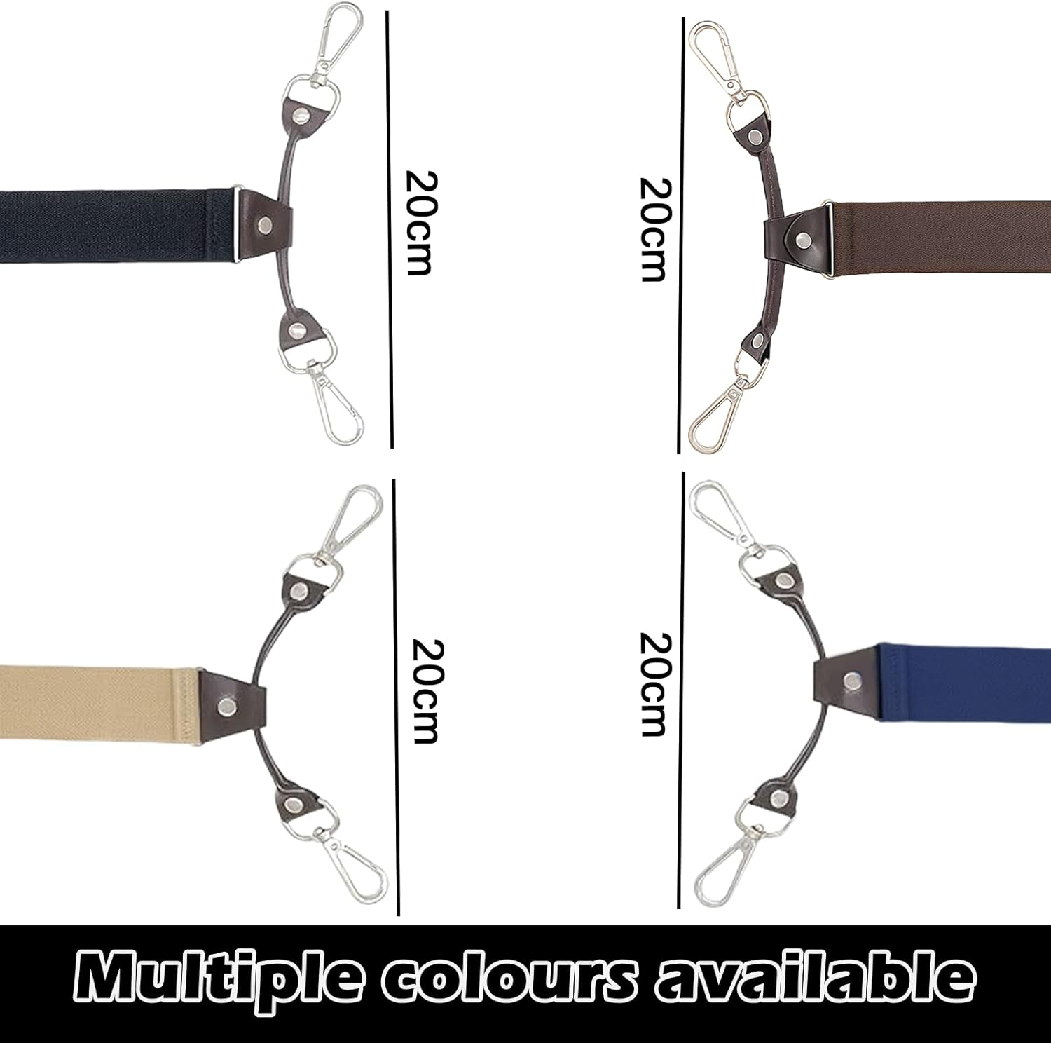 Vymoreon Men'S Suspenders with 4 Swivel Hooks for Heavy Duty, Big and Tall Mens Braces for Trousers - Blue image number 3