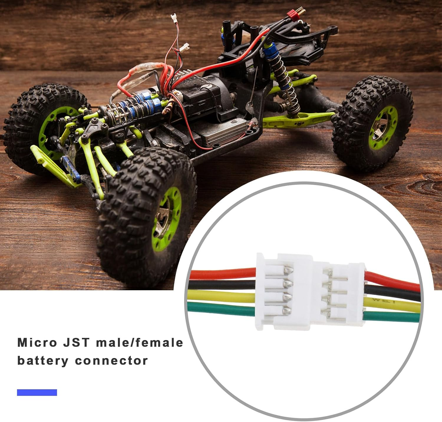 20 Pairs JST Connector Cable 4 Pin Micro JST 1.25Mm Pitch Male Female Plug Adapter Lead Extension Cable with 10Cm Wire for Mini RC Helicopter LED Strips image number 2