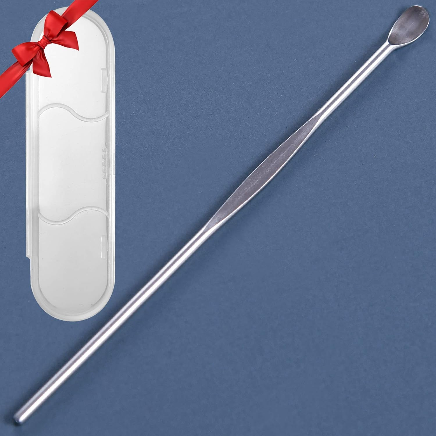 10Pcs Sliver Metal Ear Spoon Earwax Curette Remover Earpick Tool Hanging Clean Tool for Ear Key Hanging Key Pendant for Adult Children