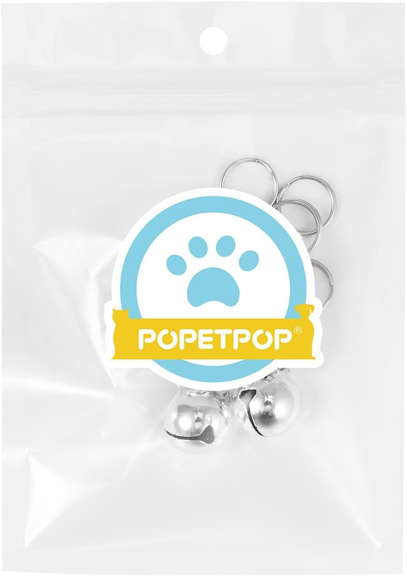 POPETPOP Nativity Accessories Pet Collar Pendant-5Pcs Cat Collar Bells Copper Bell Training Charm Pendants for Pet Cat Dog Necklace Collar 18Mm(Silver)