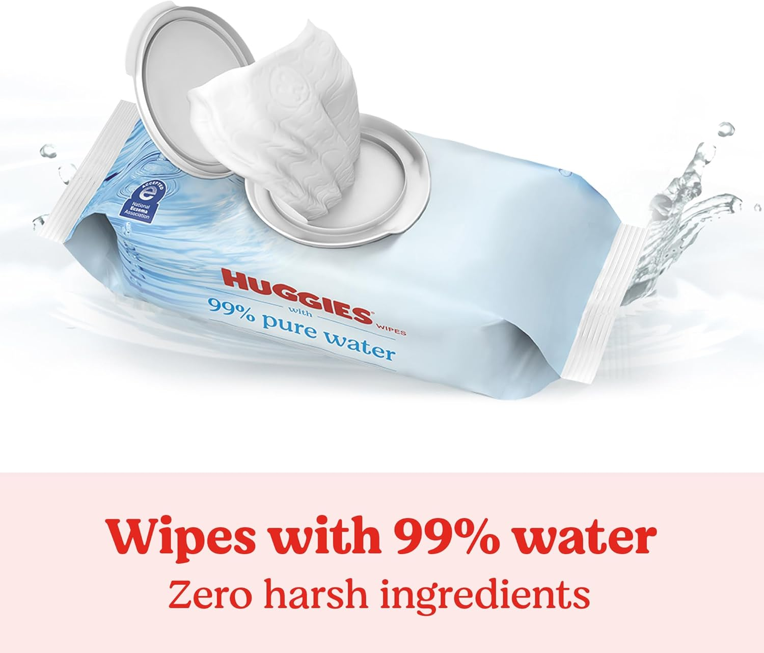 Huggies 99% Pure Water Baby Wipes, Unscented, 9 Flip-Top Packs (3 Packs of 3), 504 Wipes Total, Packaging May Vary image number 3