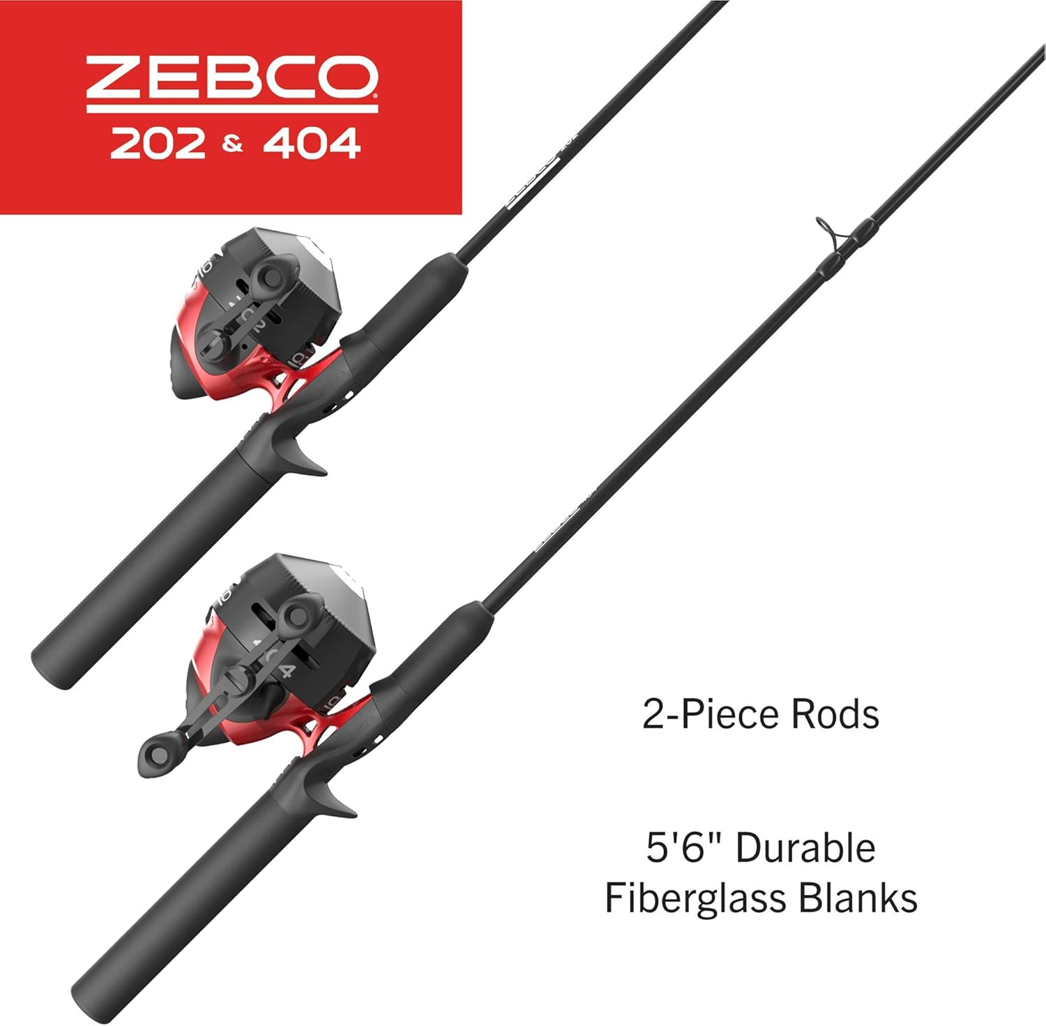 Zebco 202 & 404 Spincast Reels and Fishing Rod Combos (2-Pack) image number 3