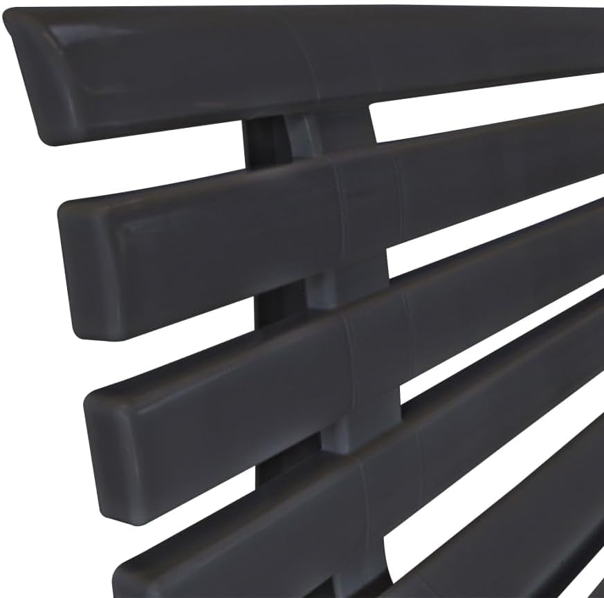 'Vidaxl Sturdy Plastic Garden Bench in Anthracite - Weather Resistant and Easy to Assemble - Perfect for Patios or Garden Spaces image number 2