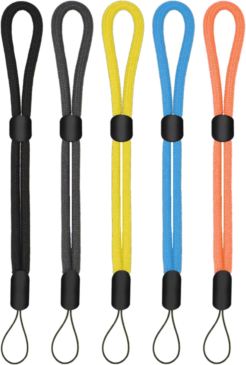 Cell Phone Lanyard Charm Set of 3, 16-20Cm Hand Wrist Strap String Braided Fabric with Adjustable Secure Lock, for Mobile Phone Camera USB Drive ID Card Key Chain