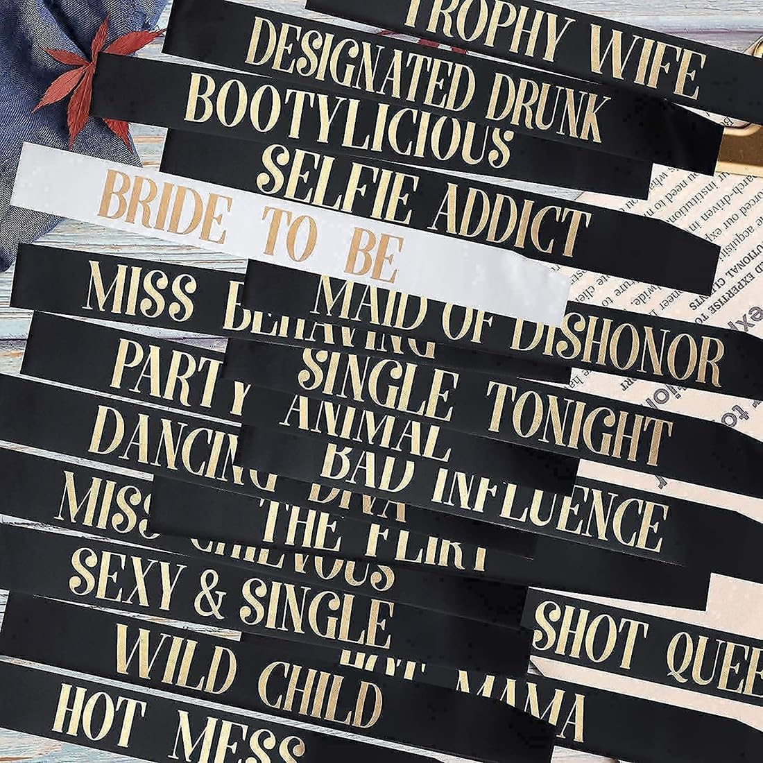 Bachelorette Party Sashes, 18 Pack Bride Tribe Funny Bridesmaid Sash Set, Bride to Be Sash Team Bride Sash for Bachelorette Hen Party and Bridal Shower Engagement Wedding Party image number 6