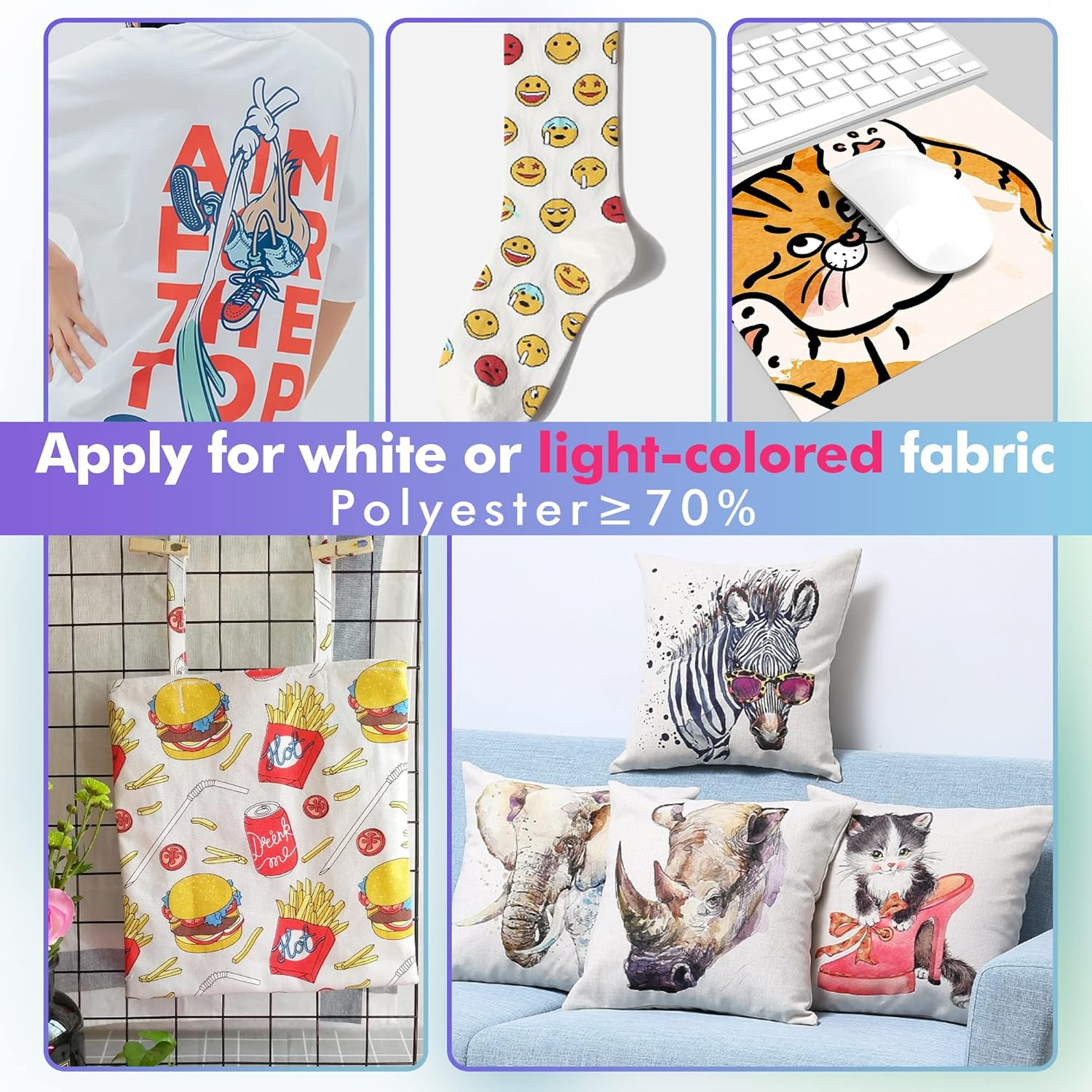 Koala 120 Sheets Sublimation Paper 13X19 for Heat Transfer DIY Gift Compatible with Epson Sawgrass Ricoh HP Canon Inkjet Printer with Sublimation Ink image number 5