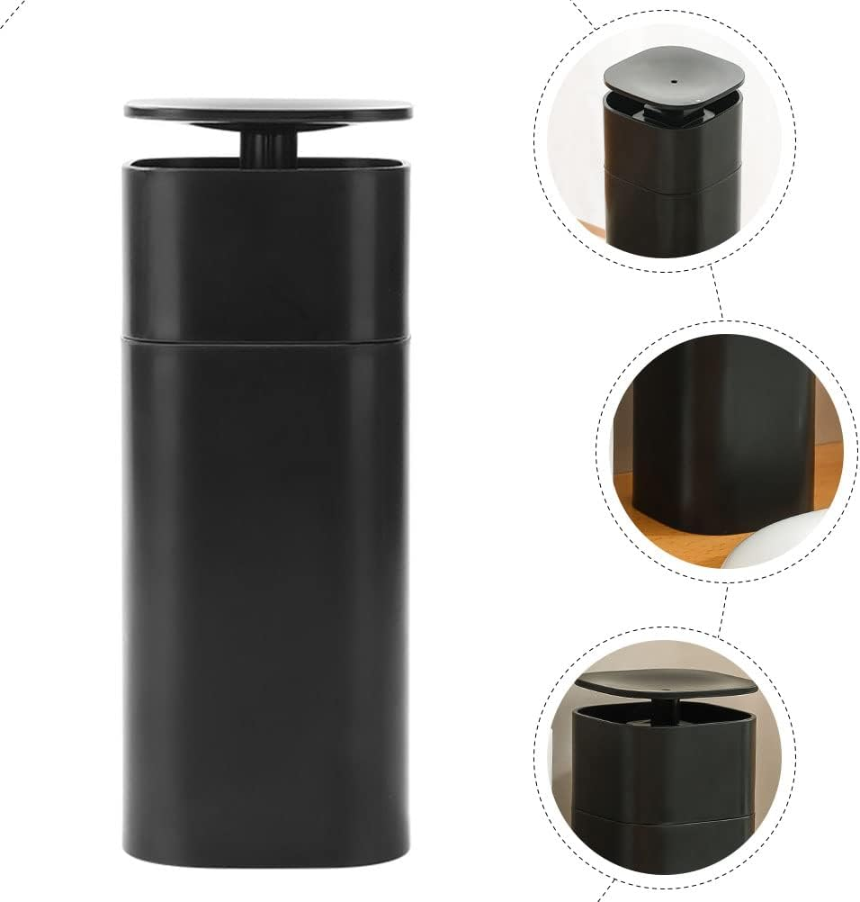 Liquid Push down Pump Dispenser, One-Touch Pump Bottle Dispenser, Empty Pumping Bottle for Dish Soap, Body Wash, Nail Polish & Makeup Remover (Black)