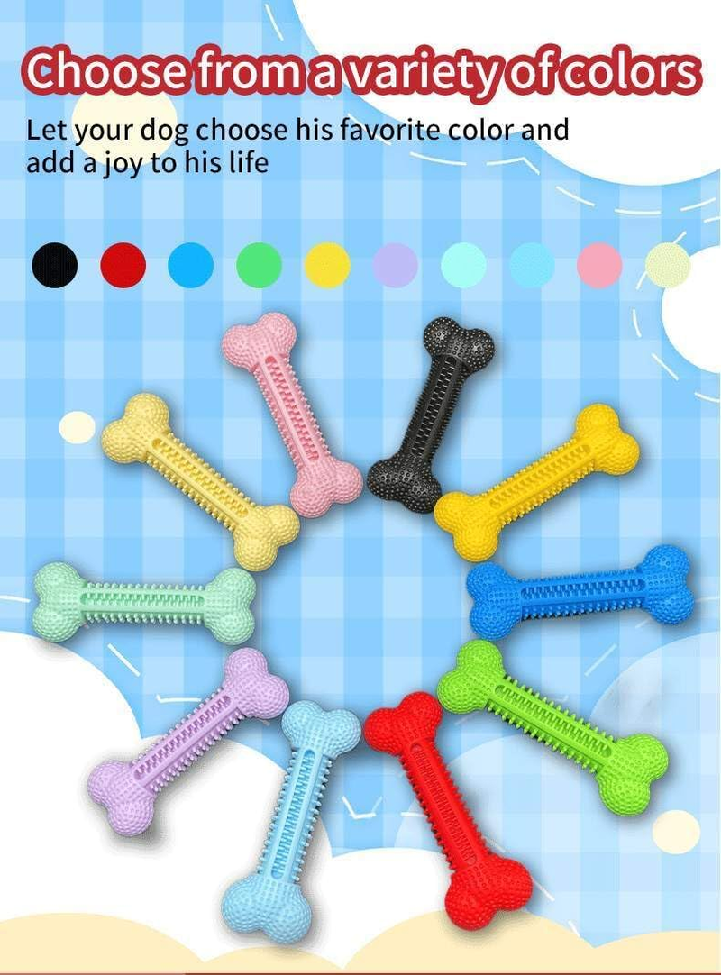 Patchy'S Pets Puppy and Dog Toothbrush Dental Chew Toy Bone, Teeth Cleaning, Teething, Soft Flexible Durable Rubber Dog Toys, Small Treat Holder, Puppy and Small Breeds, Non Toxic (Green) image number 4