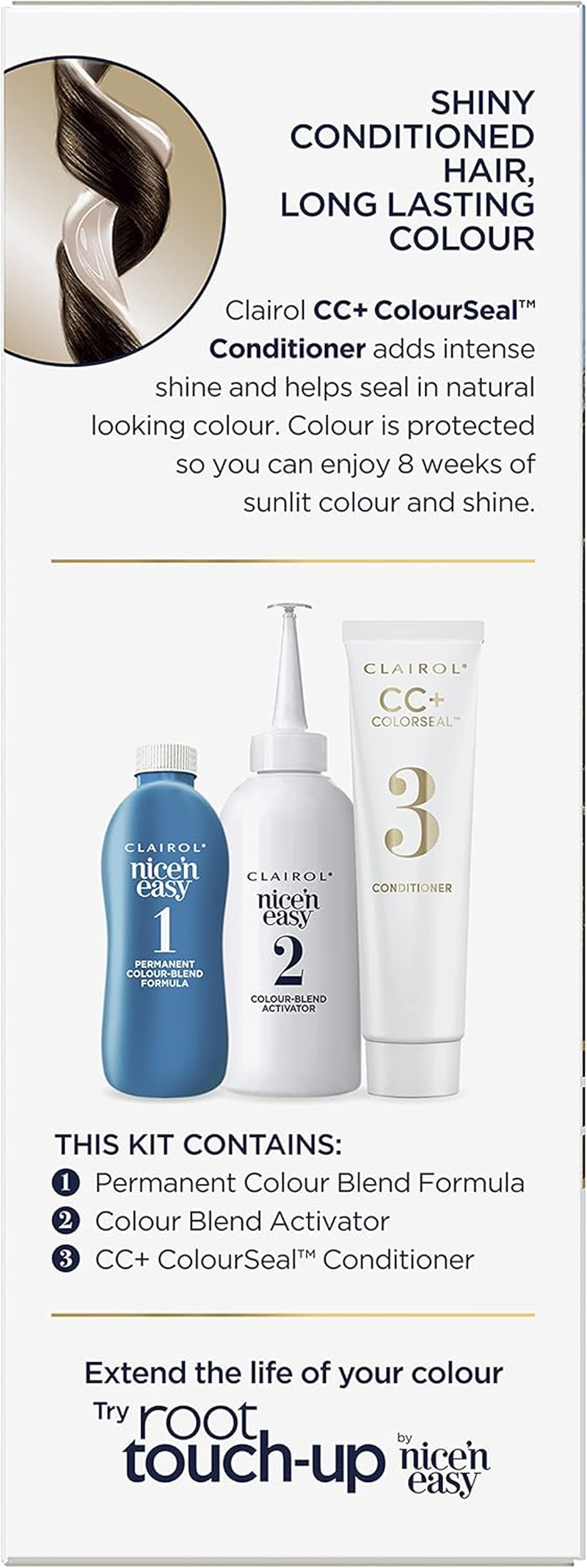 Clairol Nice 'N Easy Permanent Hair Colour 5G Natural Medium Golden Brown, 100% Grey Coverage, Natural Looking Hair Colour image number 5